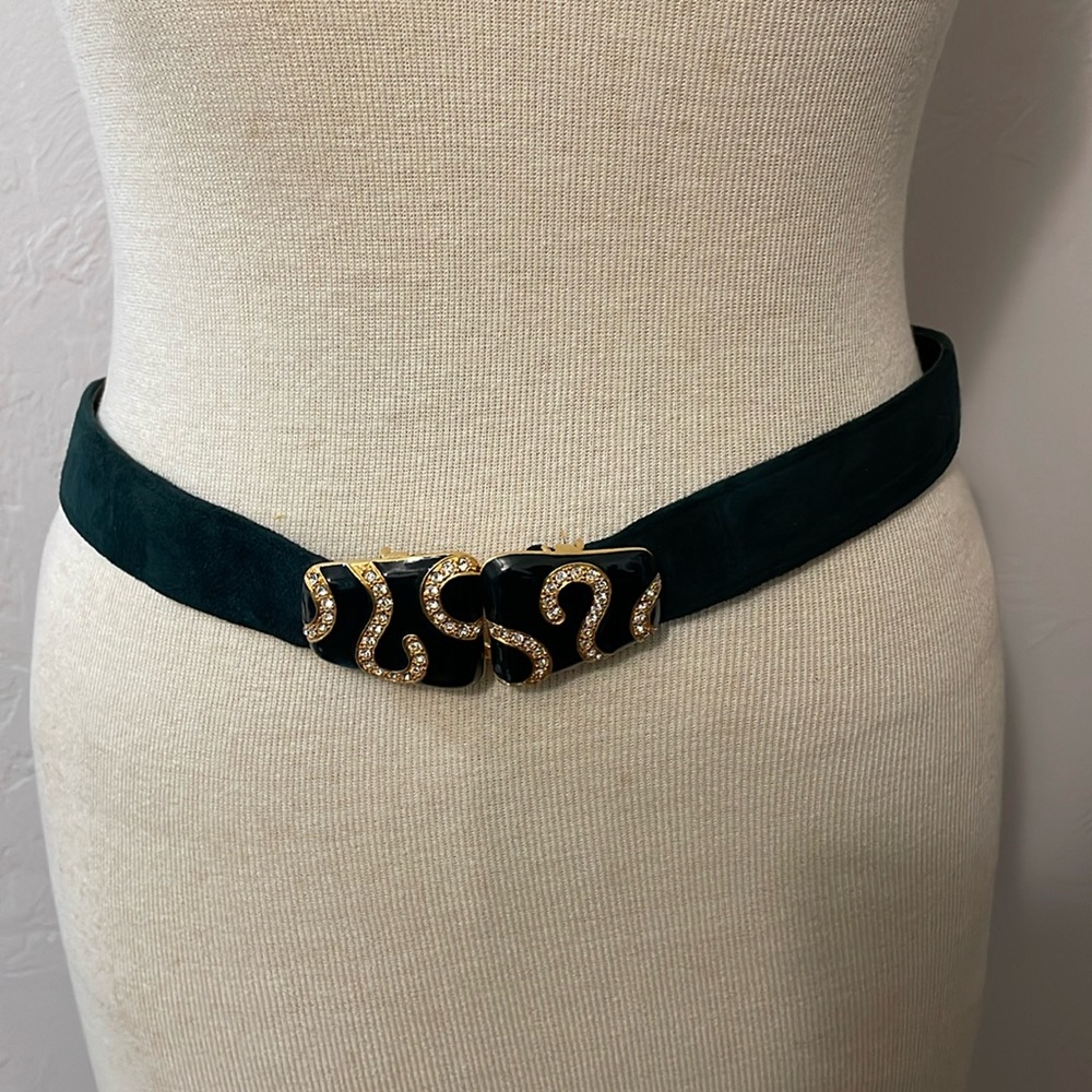 Carlisle  size  small emerald green suede belt